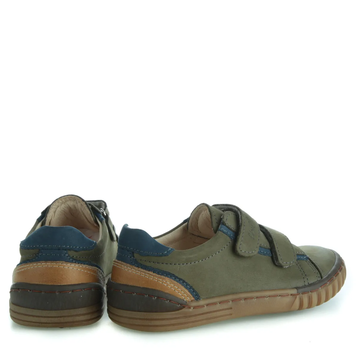 (2071-23) Low Velcro Trainers khaki