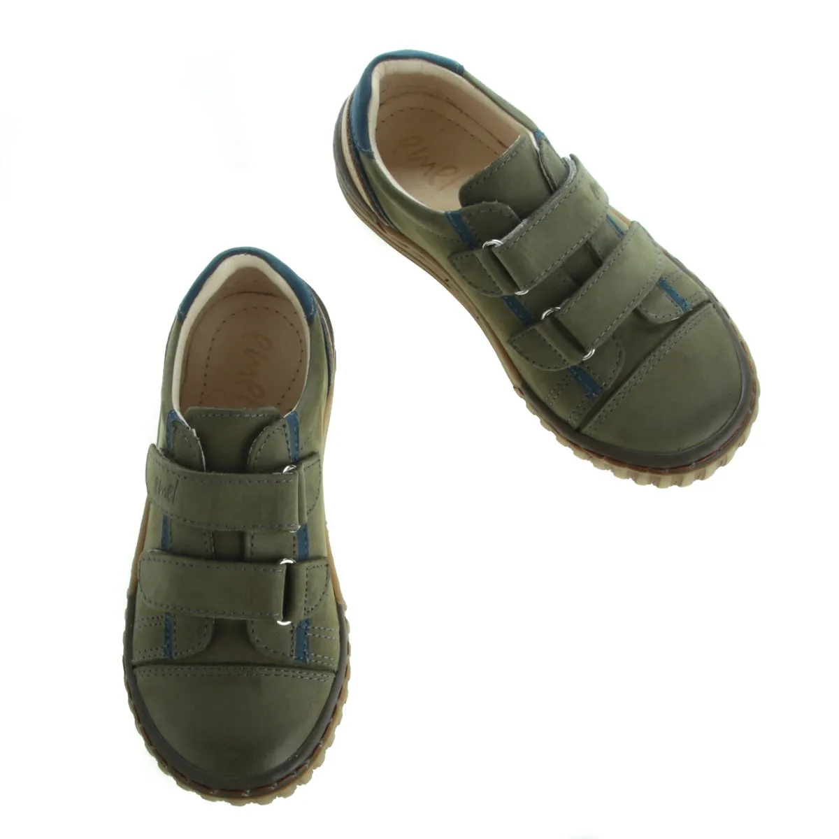 (2071-23) Low Velcro Trainers khaki