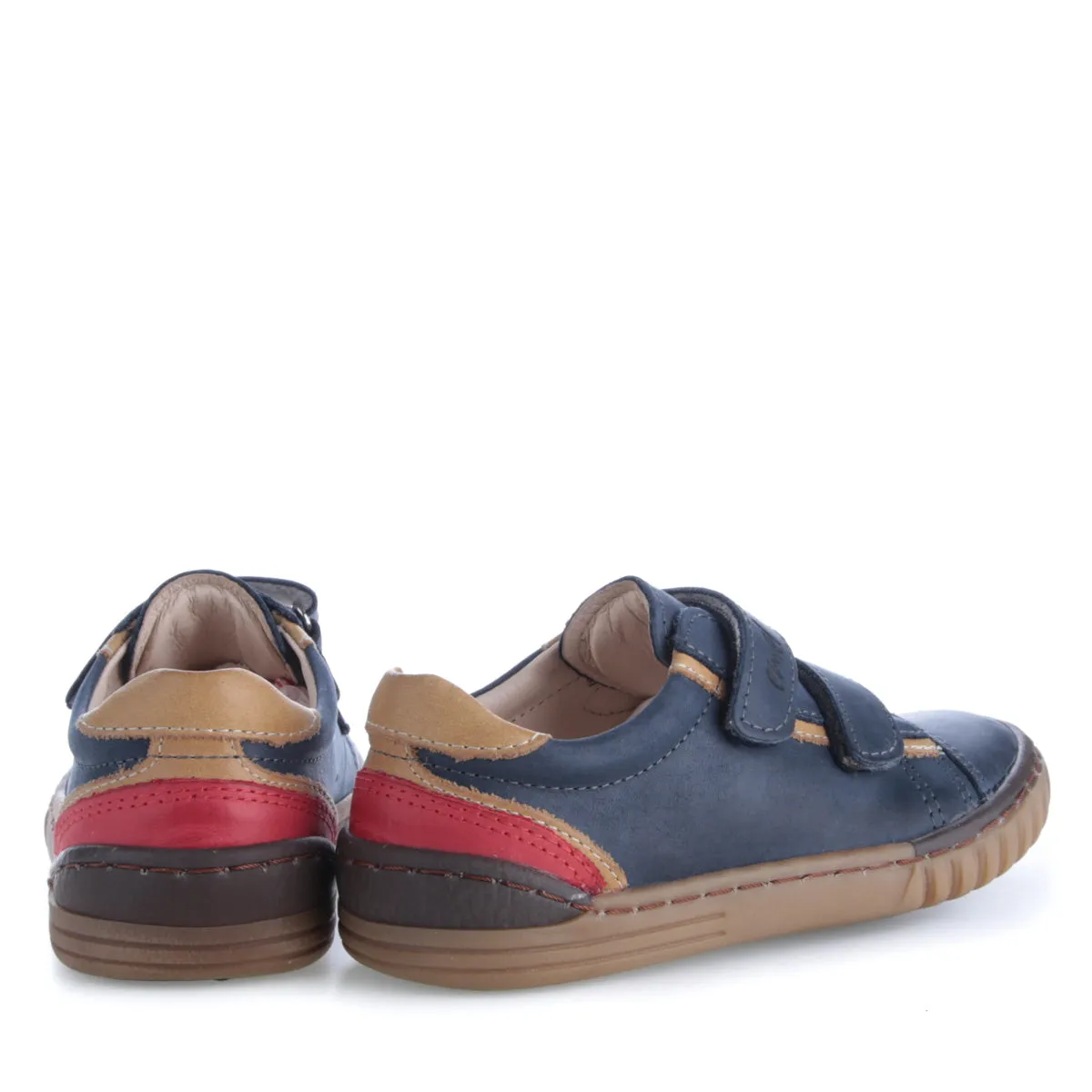 (2071-24) Low Velcro Trainers Blue