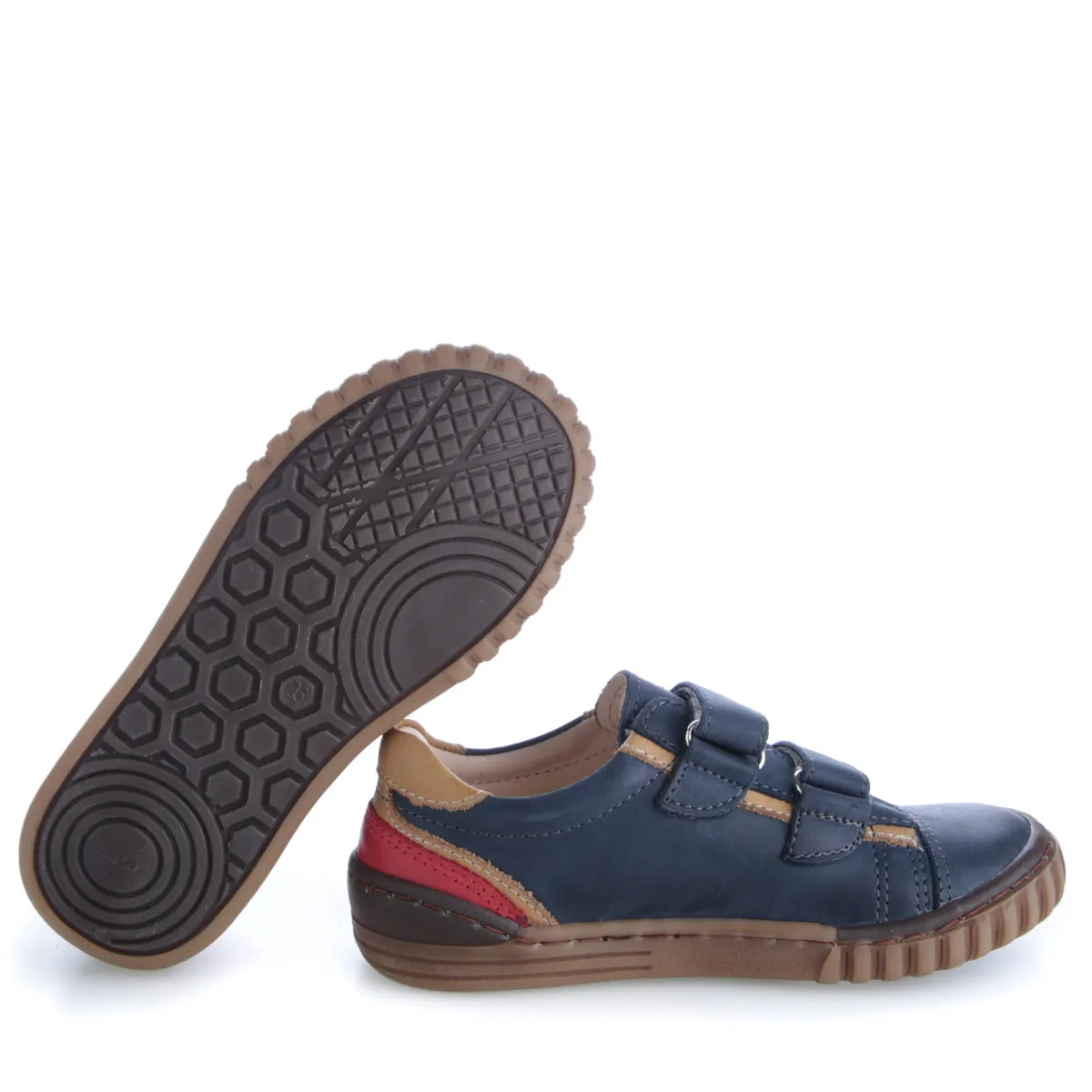 (2071-24) Low Velcro Trainers Blue