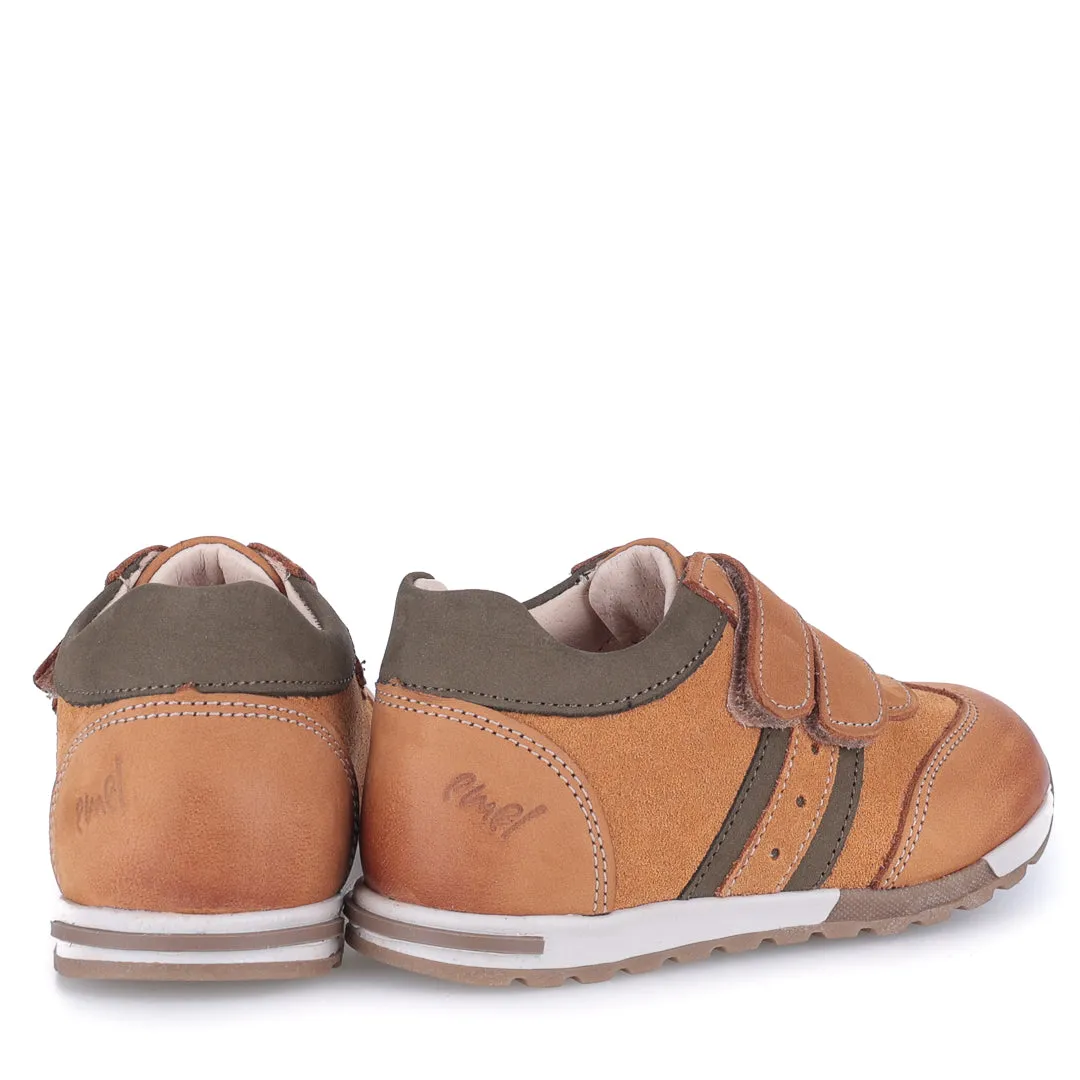 (2333-41) Brown Velcro Trainers