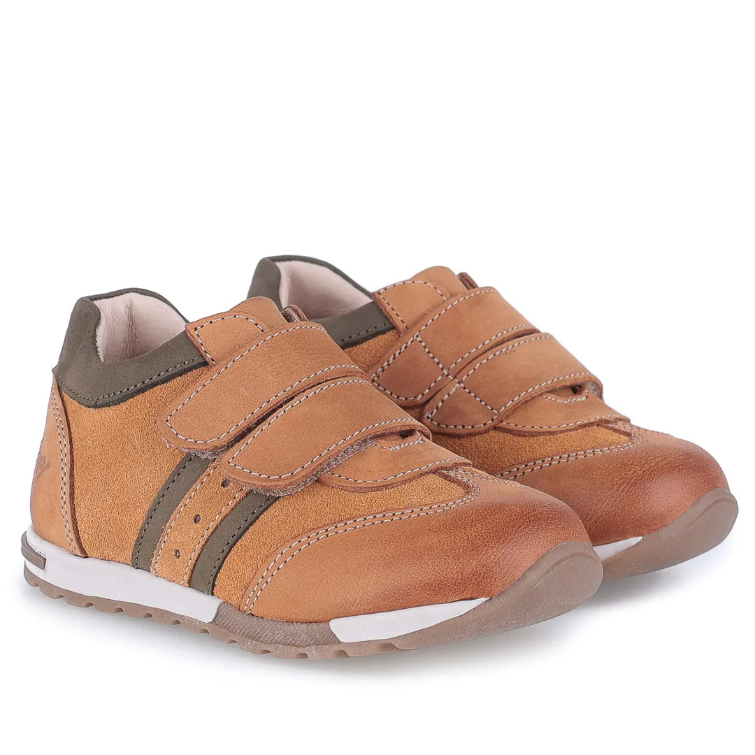 (2333-41) Brown Velcro Trainers
