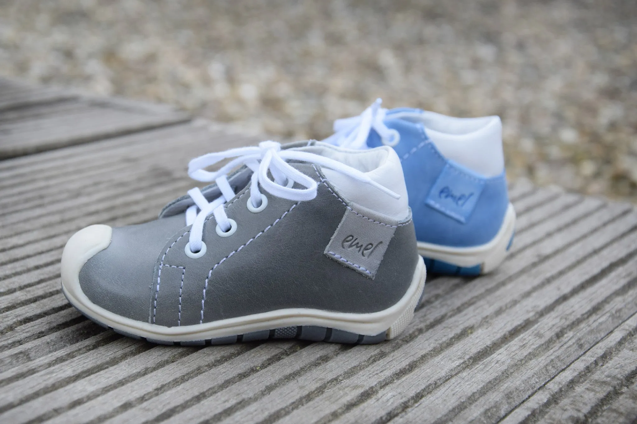 (2388-1) Taupe Lace Up Trainers with bumper
