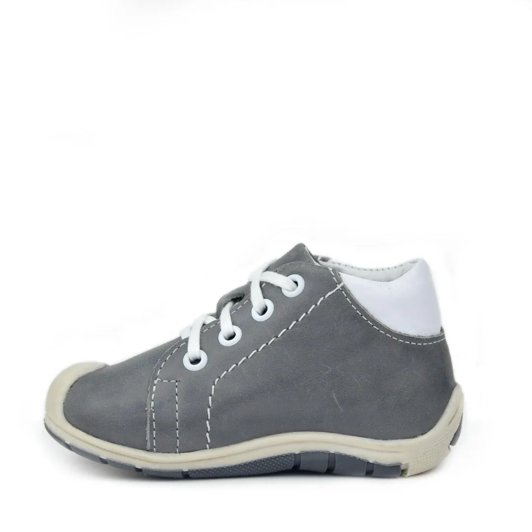 (2388-1) Taupe Lace Up Trainers with bumper