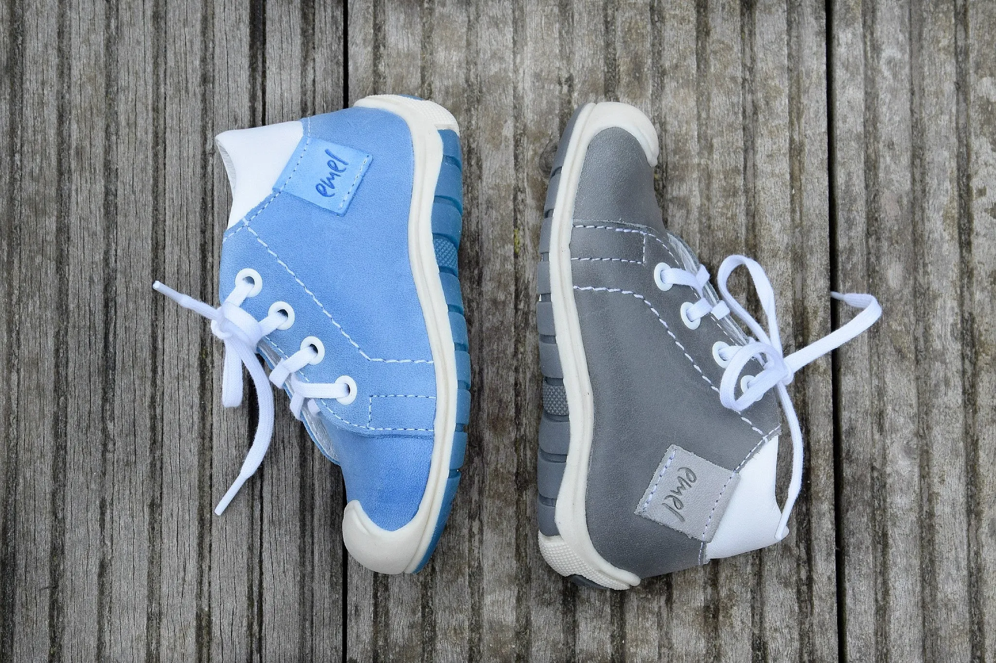 (2388-1) Taupe Lace Up Trainers with bumper