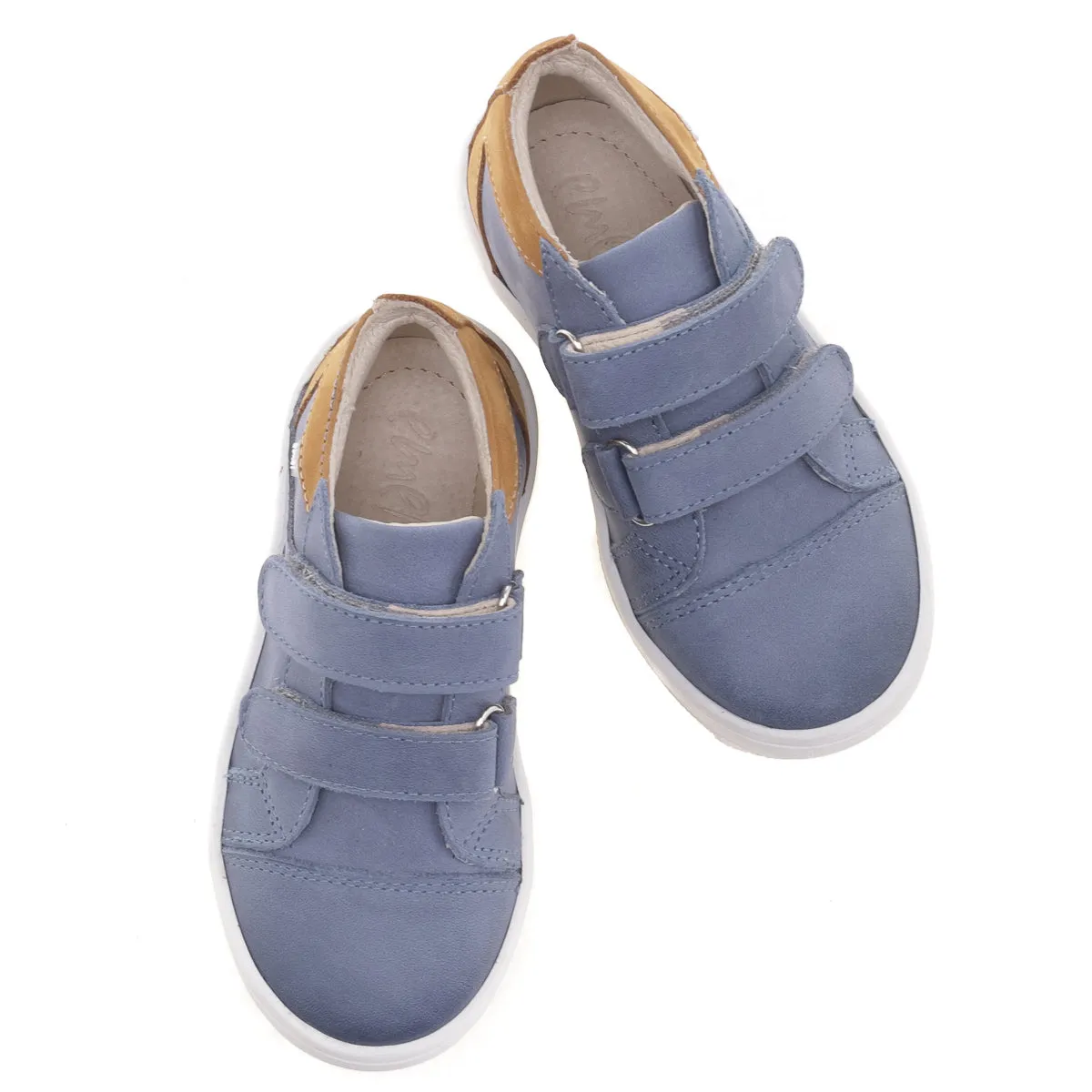 (2634-23/2634-29) Low Velcro Trainers Blue
