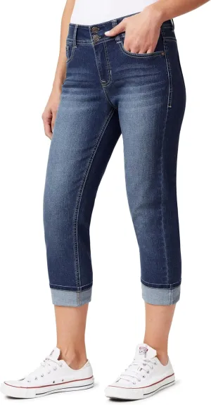 Angels Forever Young Women's Everflex Curvy Skinny Bling 23.5" Crop Jeans