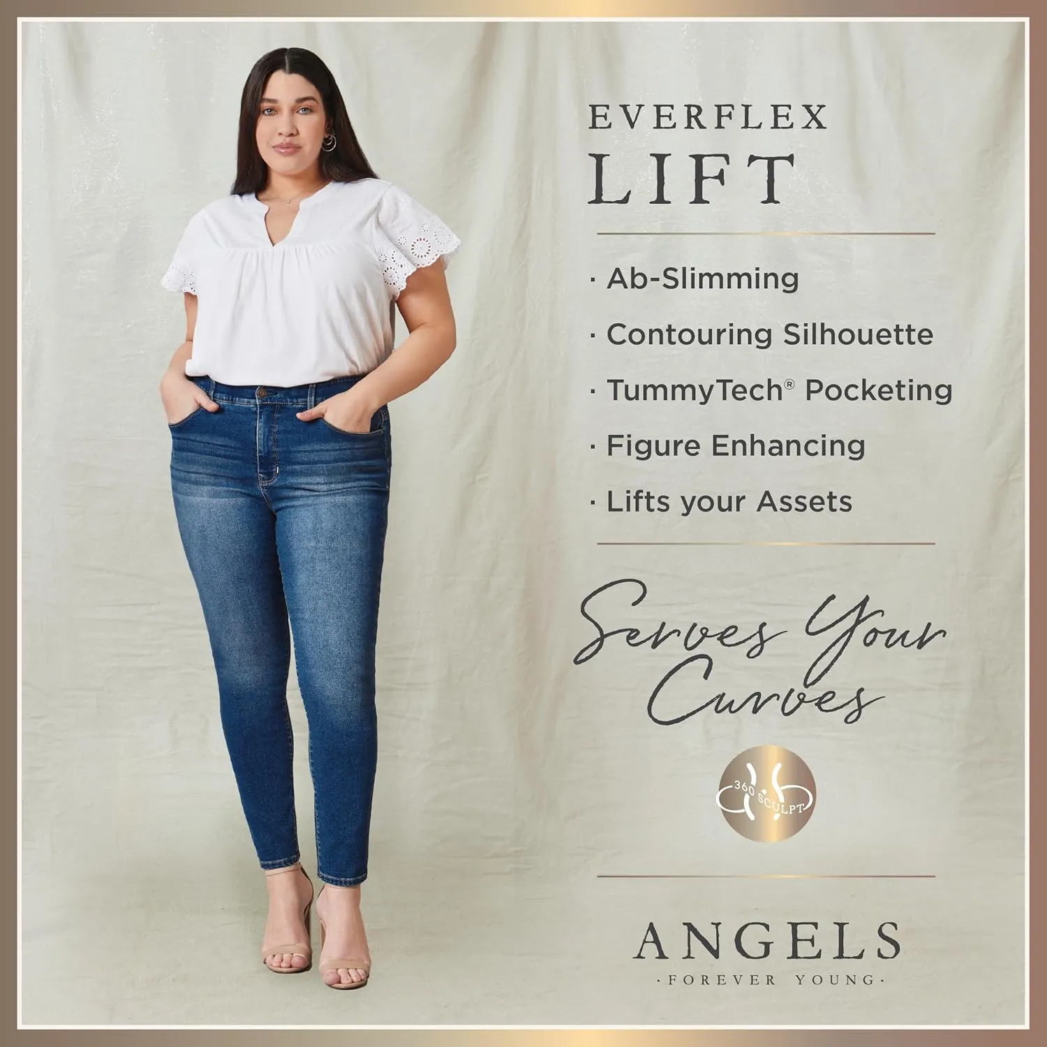 Angels Forever Young Women's Jeanie Lift Skinny Jeans