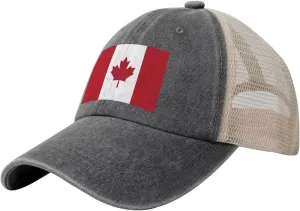 ASYG Cute Flag Baseball Cap Summer Mesh Baseball Hats Adjustable Flag Snapback Hats for Women Men
