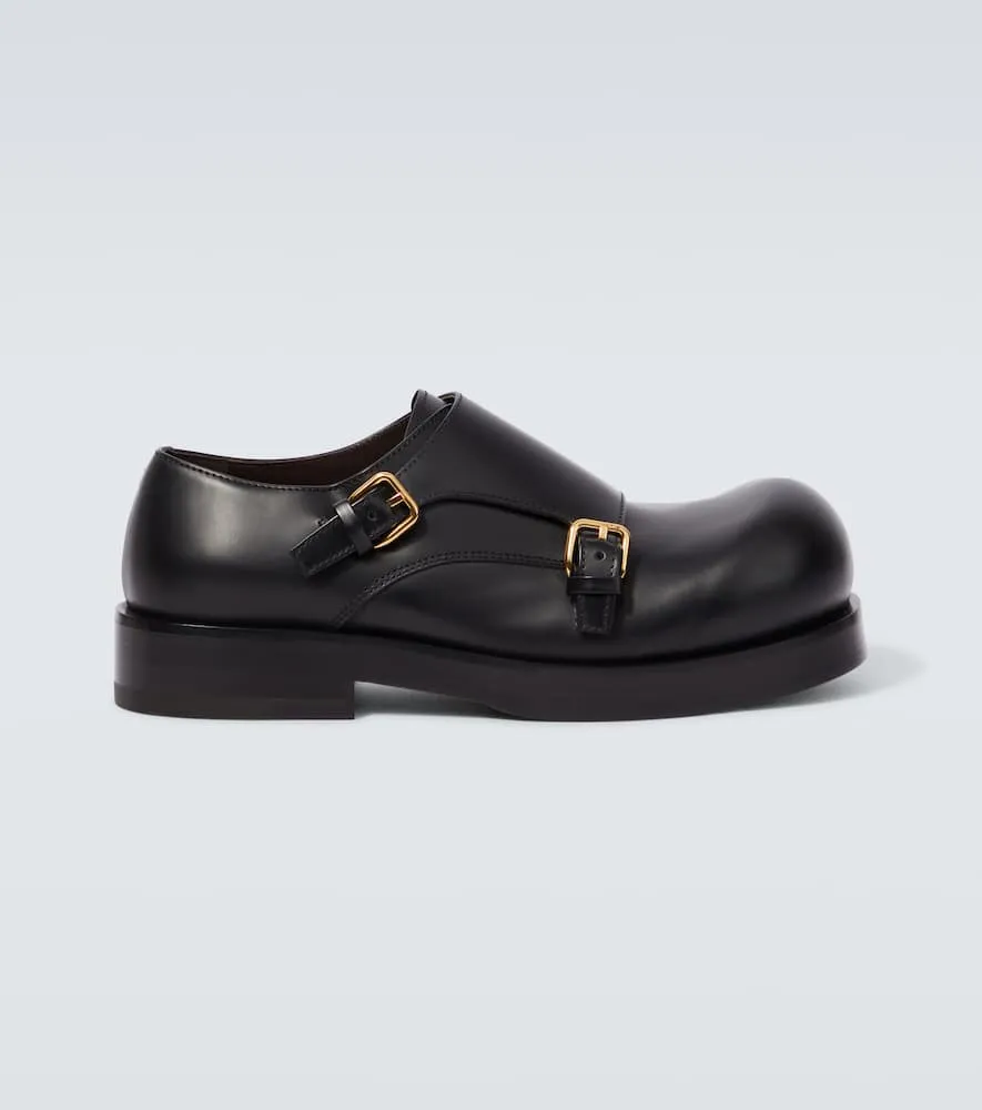 Bottega Veneta Helium leather monk strap shoes