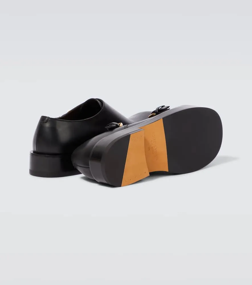 Bottega Veneta Helium leather monk strap shoes