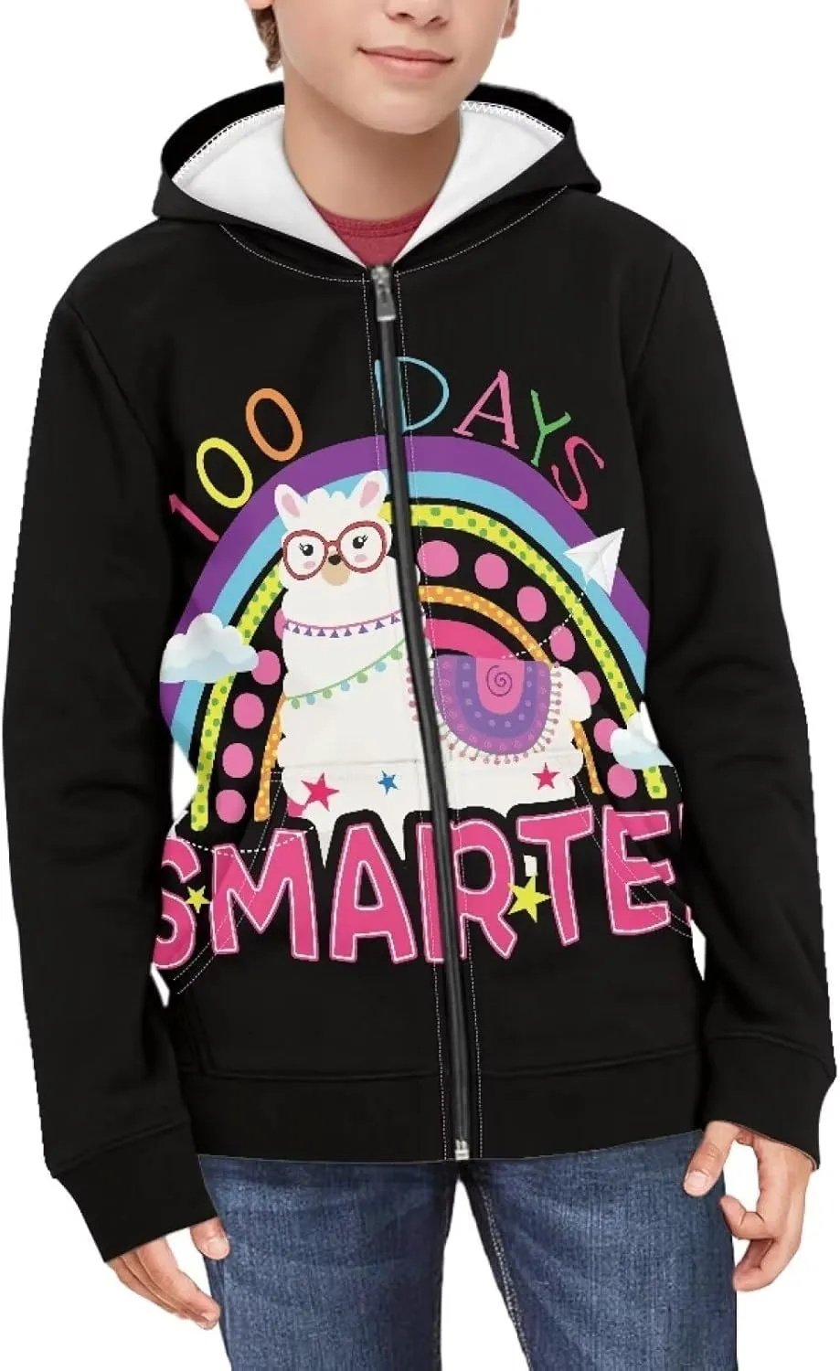 Boys Girls Hoodies Zipper Sweatshirt Long Sleeve Hoodie Sweatshirt with Pockets Pullover Tops Age 6-14