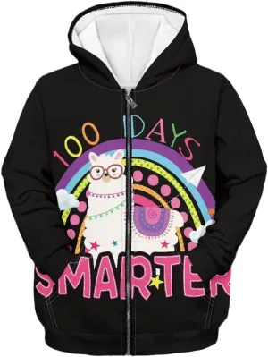 Boys Girls Hoodies Zipper Sweatshirt Long Sleeve Hoodie Sweatshirt with Pockets Pullover Tops Age 6-14