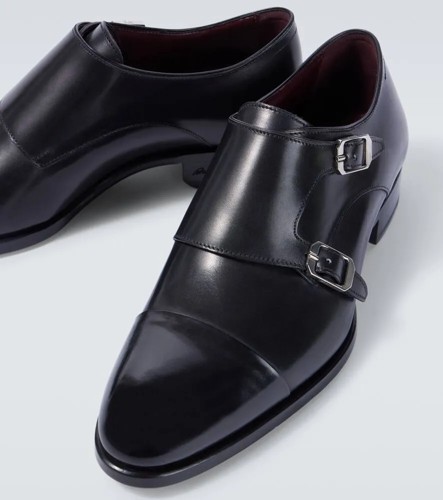 Brioni Leather monk strap shoes
