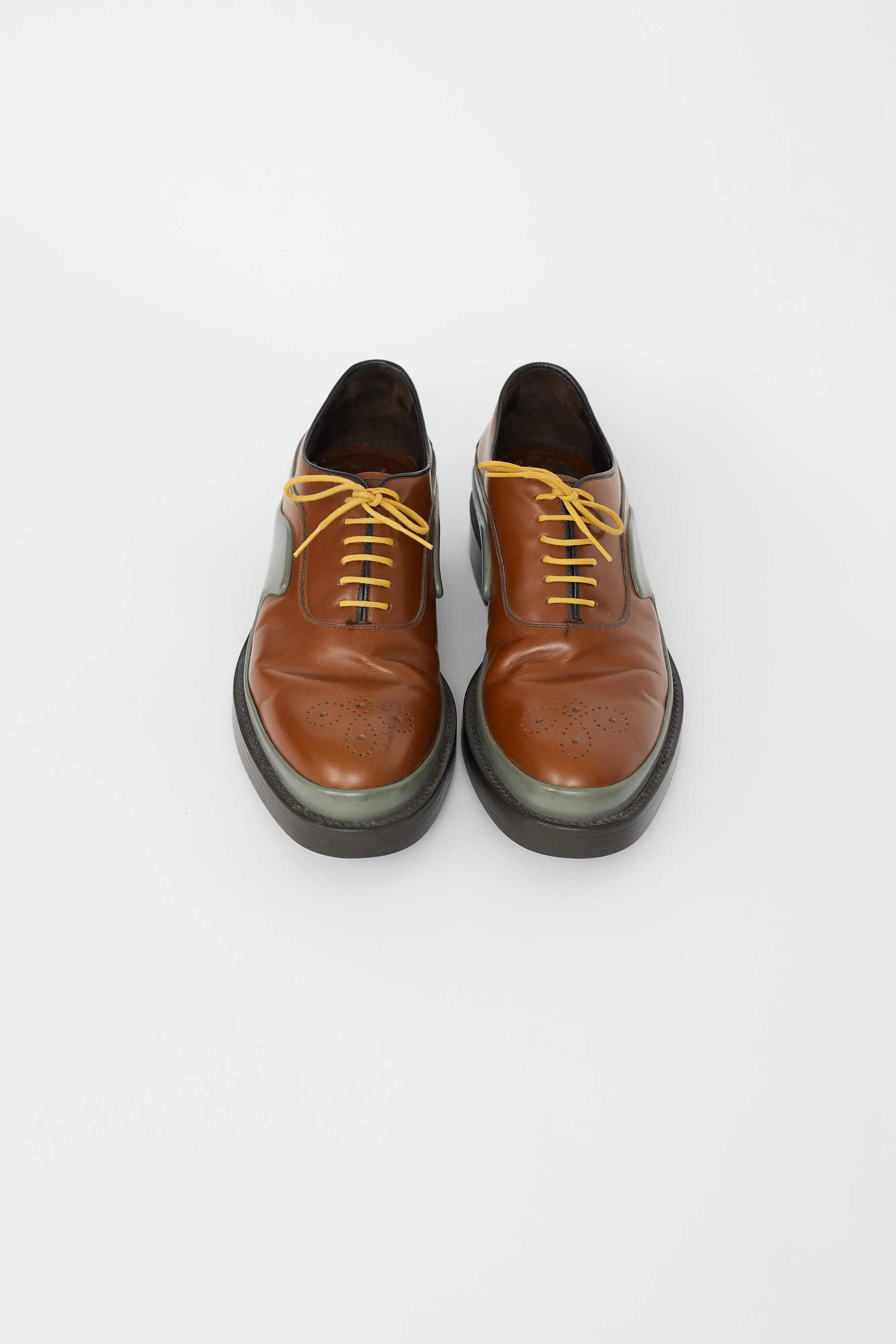 Brown & Grey Leather Oxford