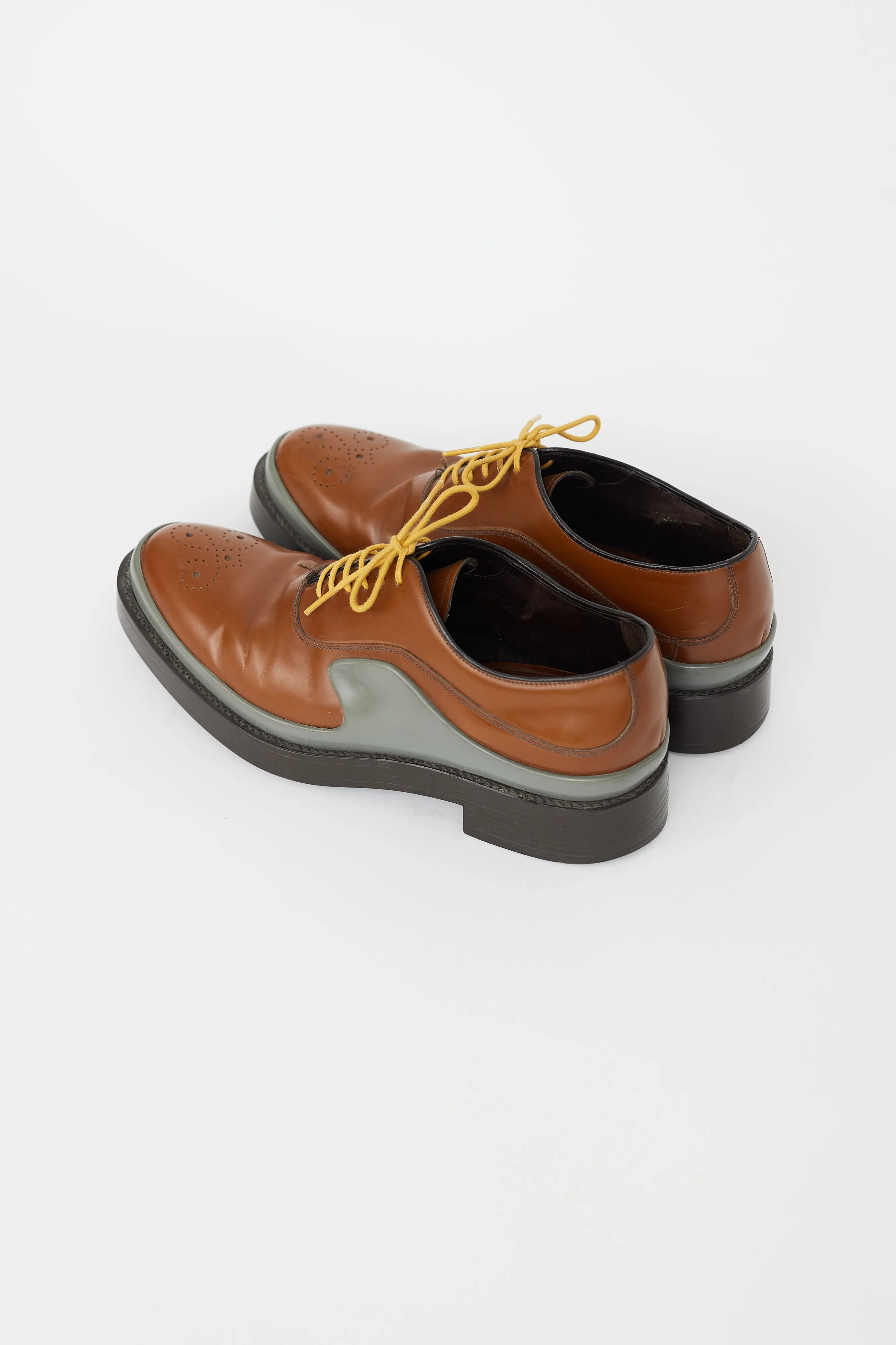 Brown & Grey Leather Oxford