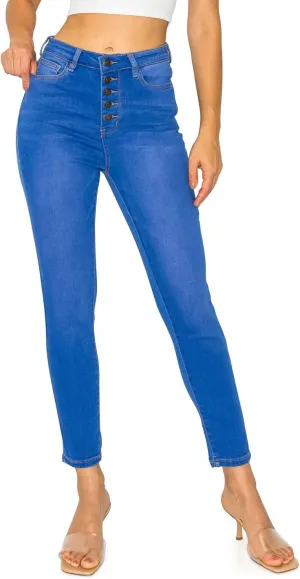 Cali1850 Women's Denim Daydream Skinny Jeans - Super Stretchy Soft Stylish Knit Denim Slim Fit Comfy Casual Pants