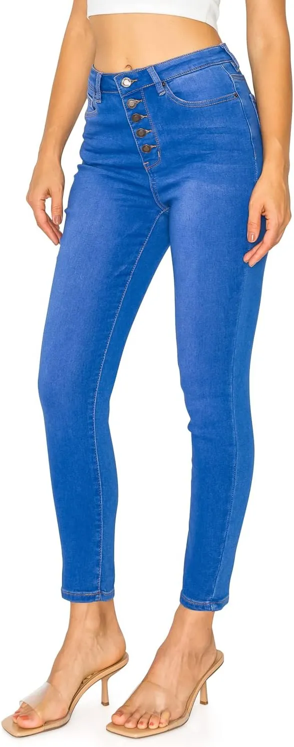 Cali1850 Women's Denim Daydream Skinny Jeans - Super Stretchy Soft Stylish Knit Denim Slim Fit Comfy Casual Pants