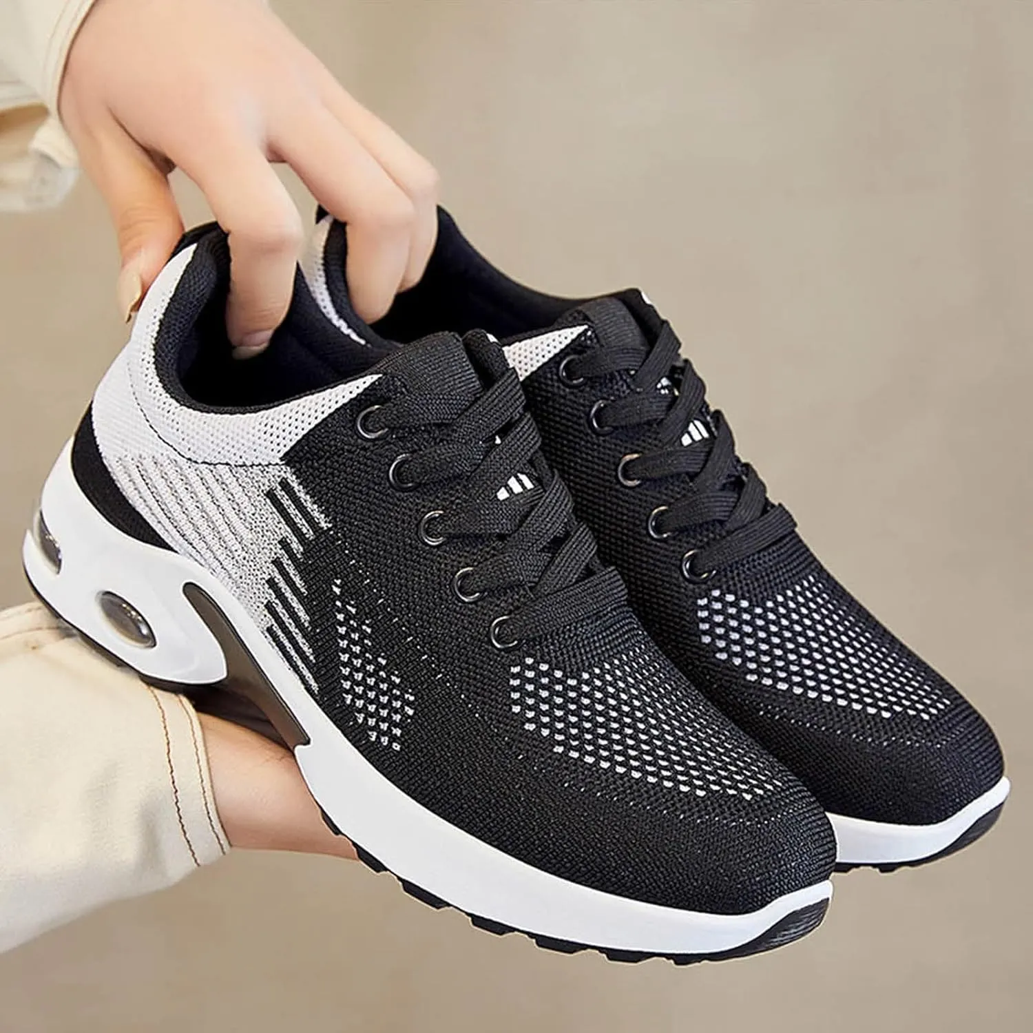 Cathalem Womens Orthopedic Sneakers Air Cushion Running Shoes Mesh Gym Work Fashion Sneakers Lightweight Tennis Walking Shoes