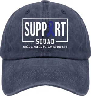 Colon Cancer Awareness Supporters Colorectal Cancer Mens Baseball Cap Low Profile Caps for Womens Pickleballb Hat Trendy