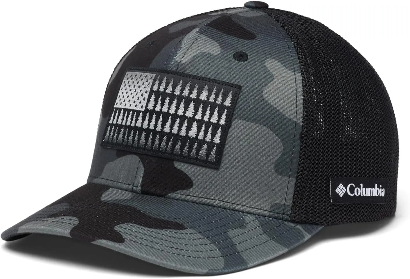 Columbia Tree Flag Mesh Ball Cap-Low Crown