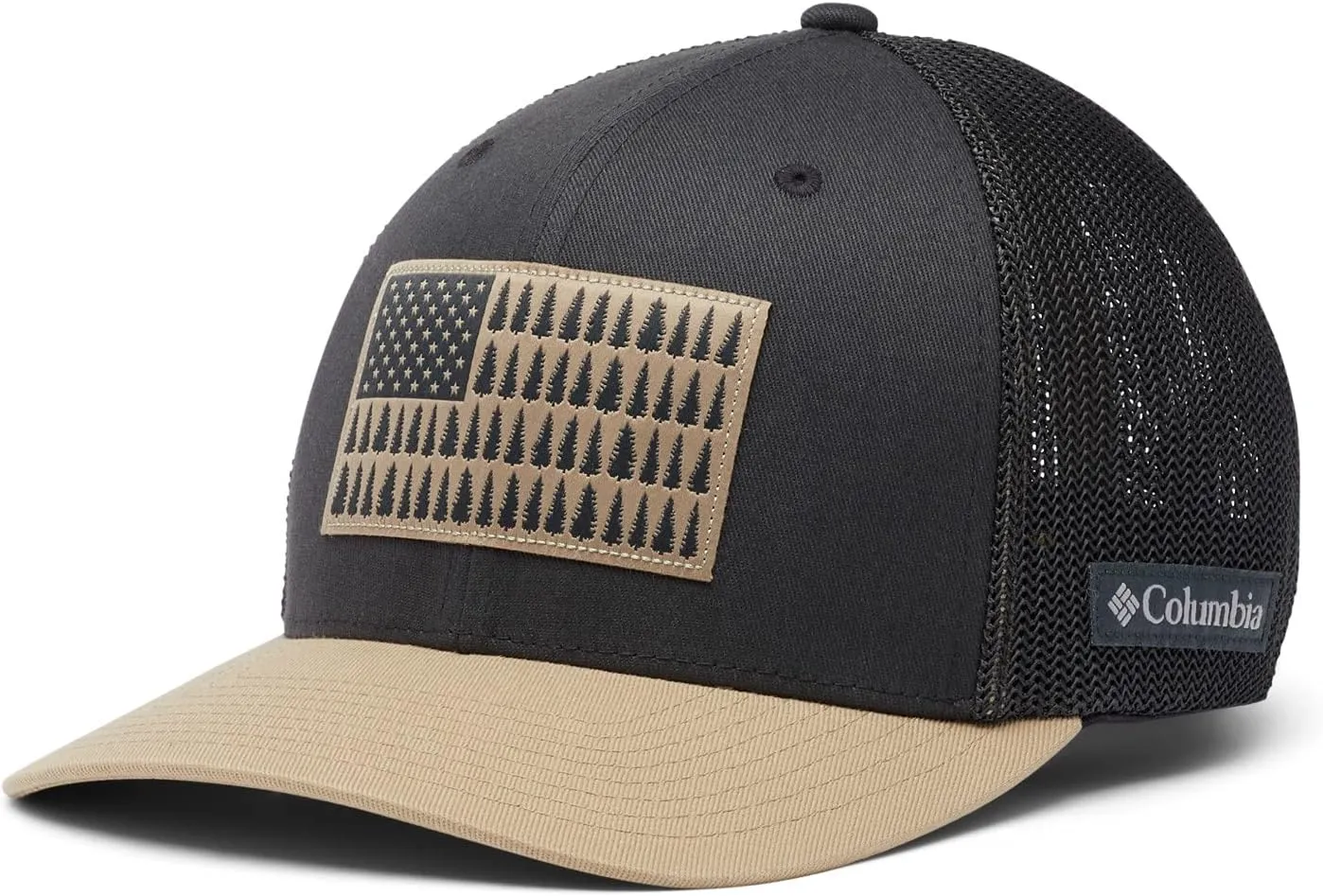 Columbia Tree Flag Mesh Ball Cap-Low Crown