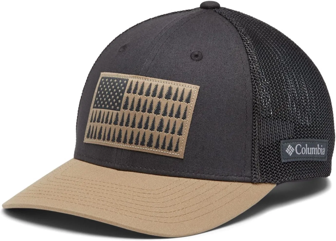Columbia Tree Flag Mesh Ball Cap-Low Crown