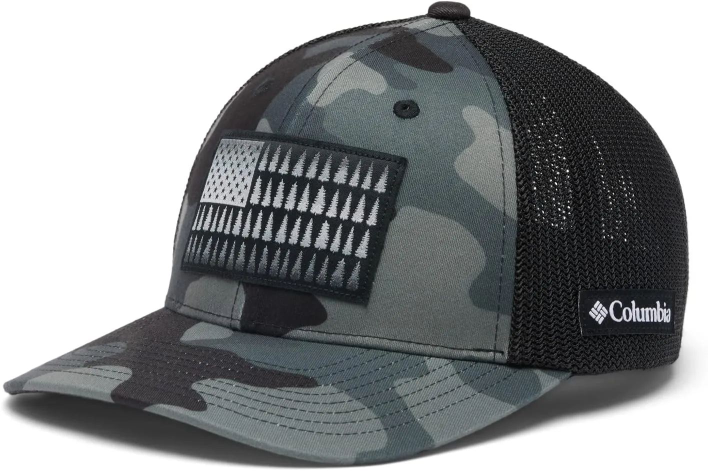 Columbia Tree Flag Mesh Ball Cap-Low Crown