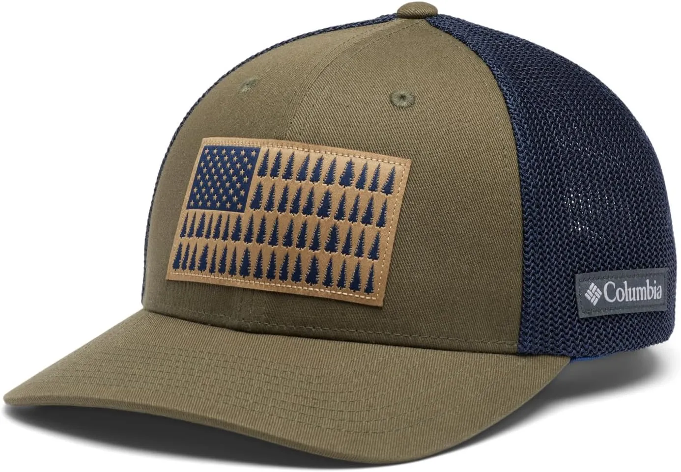 Columbia Unisex-Adult Tree Flag Mesh Ball Cap - High Crown