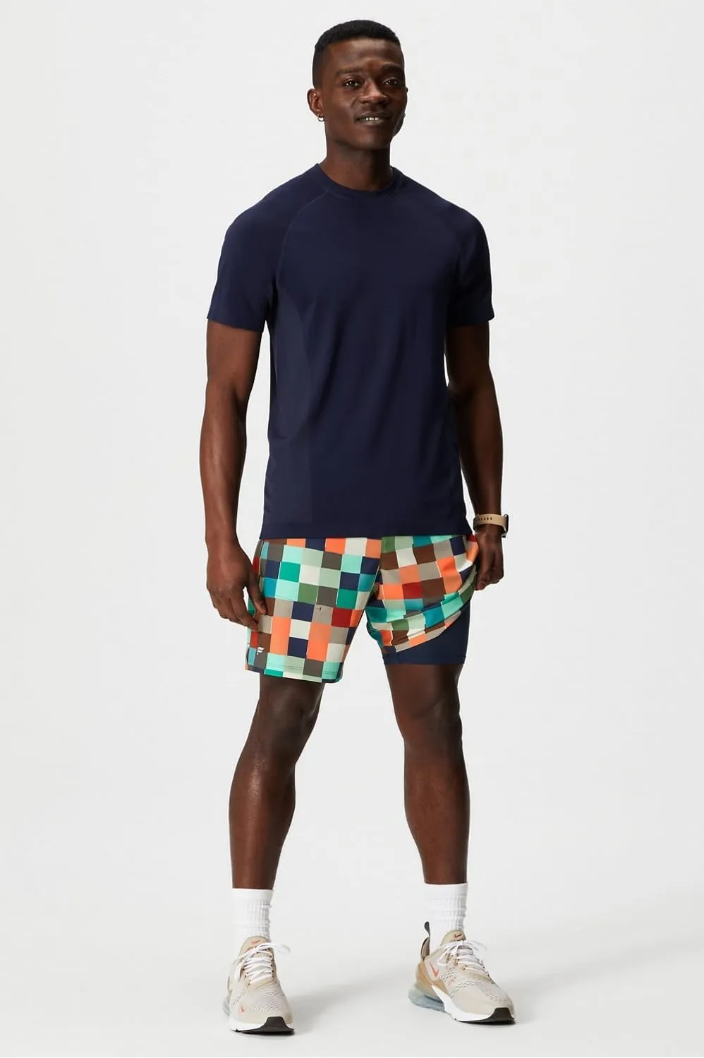 Fabletics Men's The Fundamental Short II (Lined), Workout, Running, Training, Gym, Yoga, Ultra Lightweight