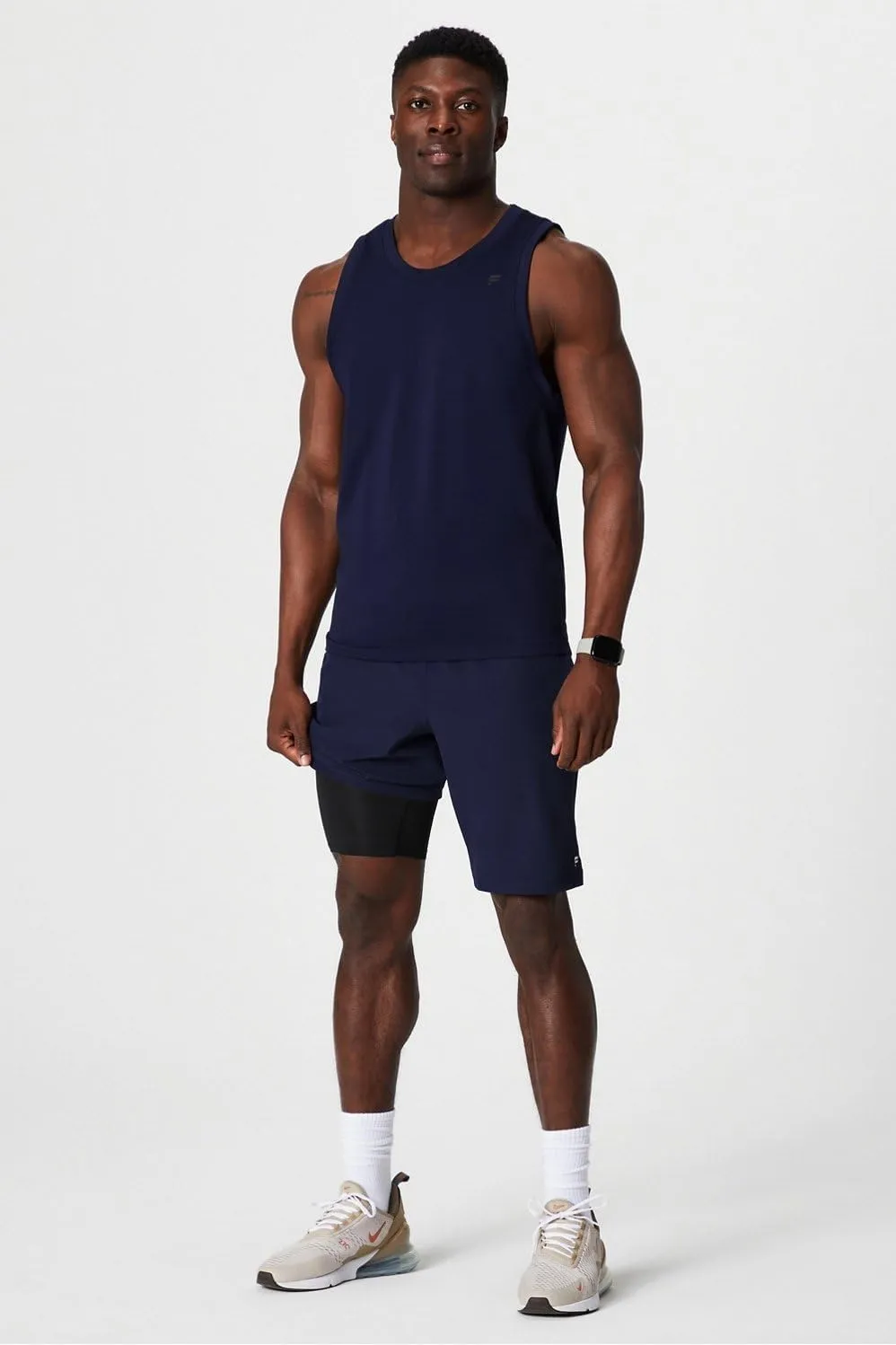 Fabletics Men's The Fundamental Short II (Lined), Workout, Running, Training, Gym, Yoga, Ultra Lightweight