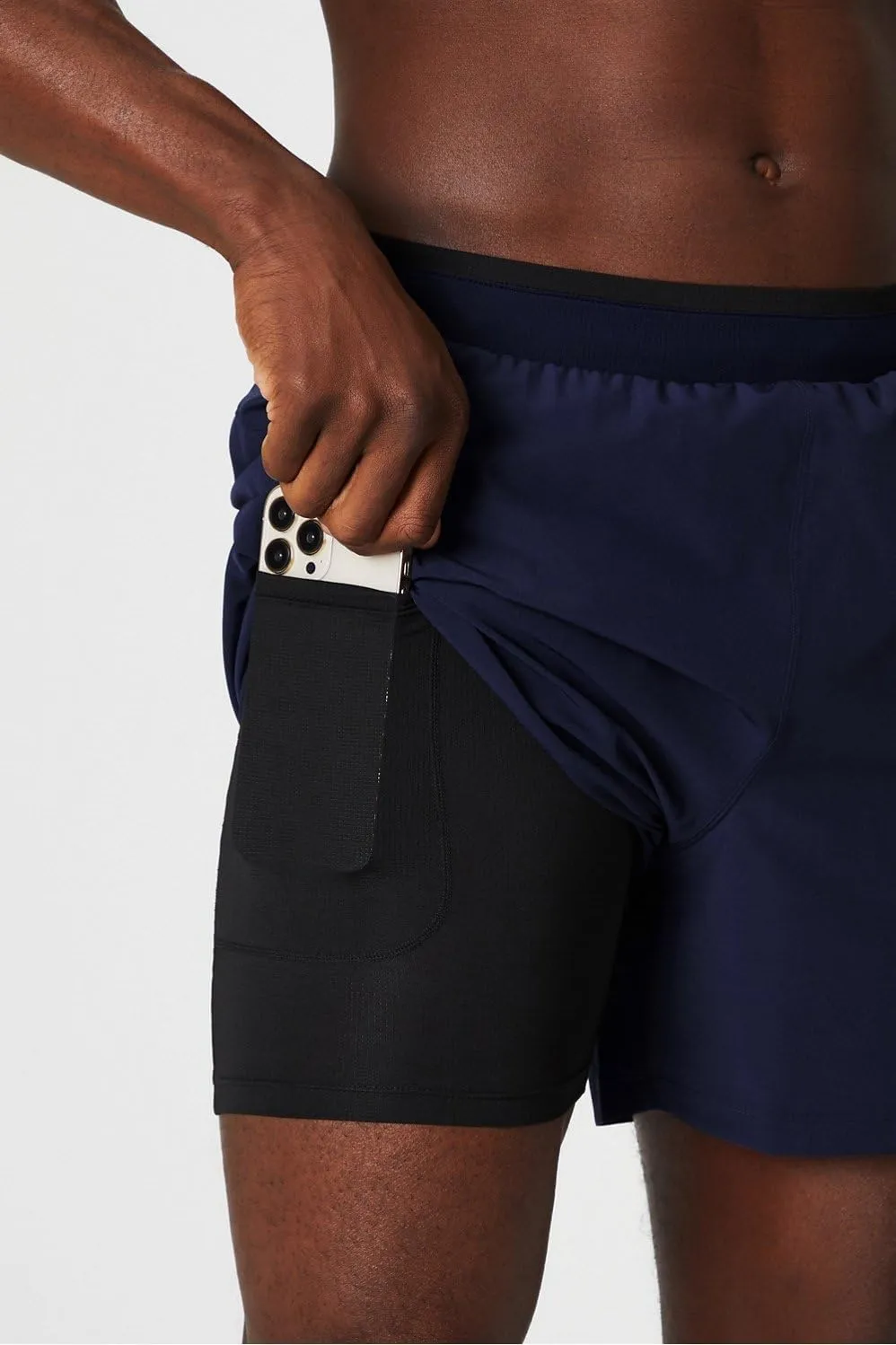 Fabletics Men's The Fundamental Short II (Lined), Workout, Running, Training, Gym, Yoga, Ultra Lightweight