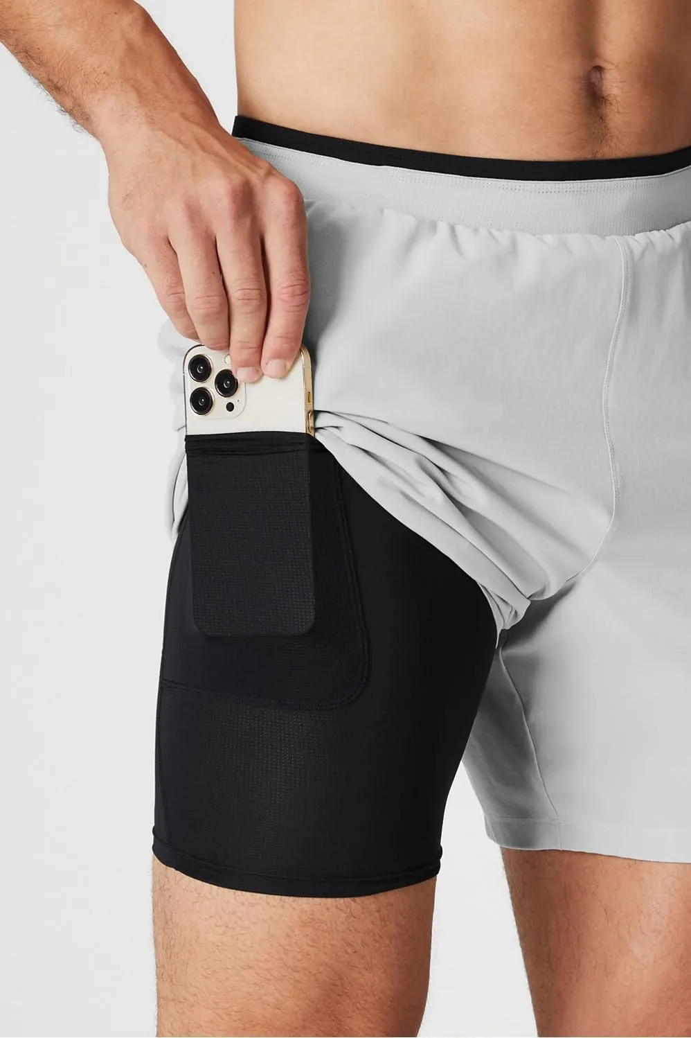 Fabletics Men's The Fundamental Short II (Lined), Workout, Running, Training, Gym, Yoga, Ultra Lightweight