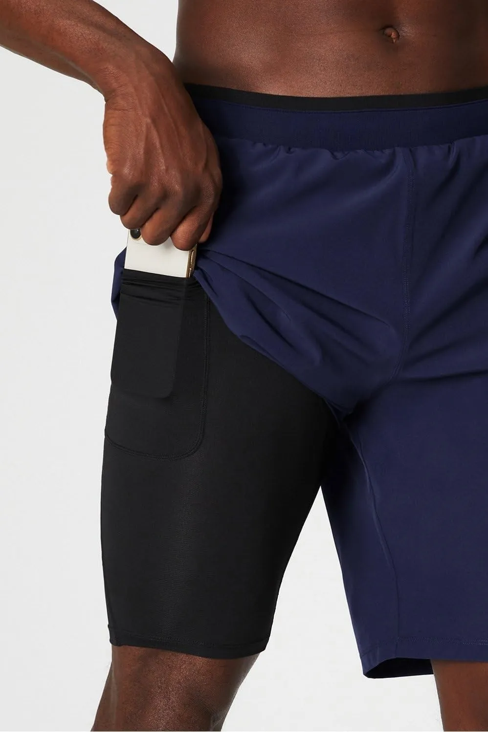Fabletics Men's The Fundamental Short II (Lined), Workout, Running, Training, Gym, Yoga, Ultra Lightweight