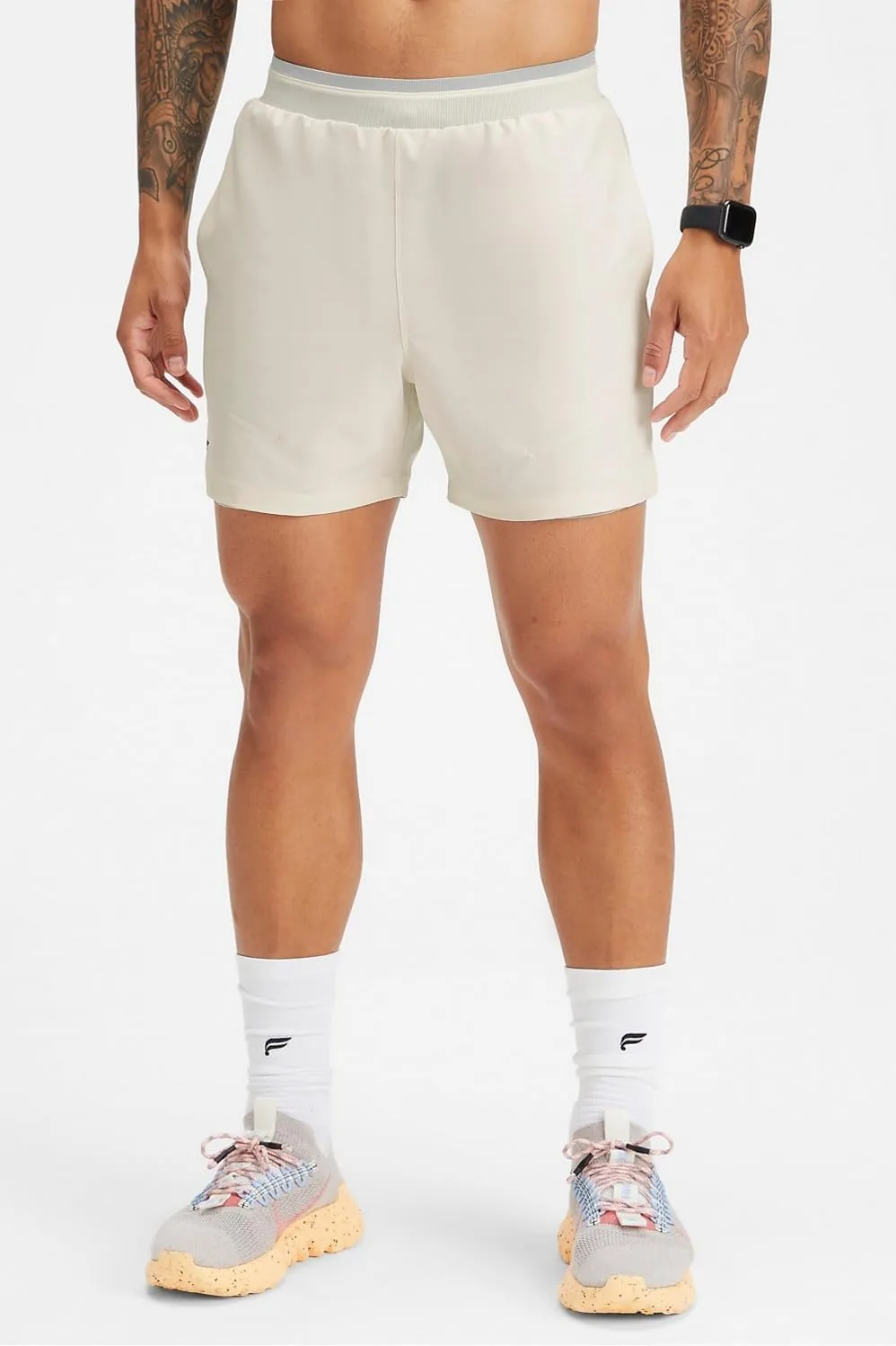 Fabletics Men's The Fundamental Short II (Lined), Workout, Running, Training, Gym, Yoga, Ultra Lightweight