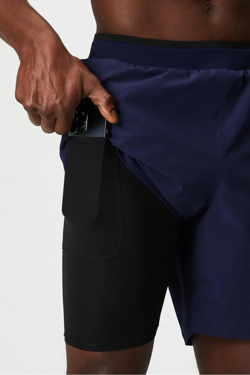 Fabletics Men's The Fundamental Short II (Lined), Workout, Running, Training, Gym, Yoga, Ultra Lightweight