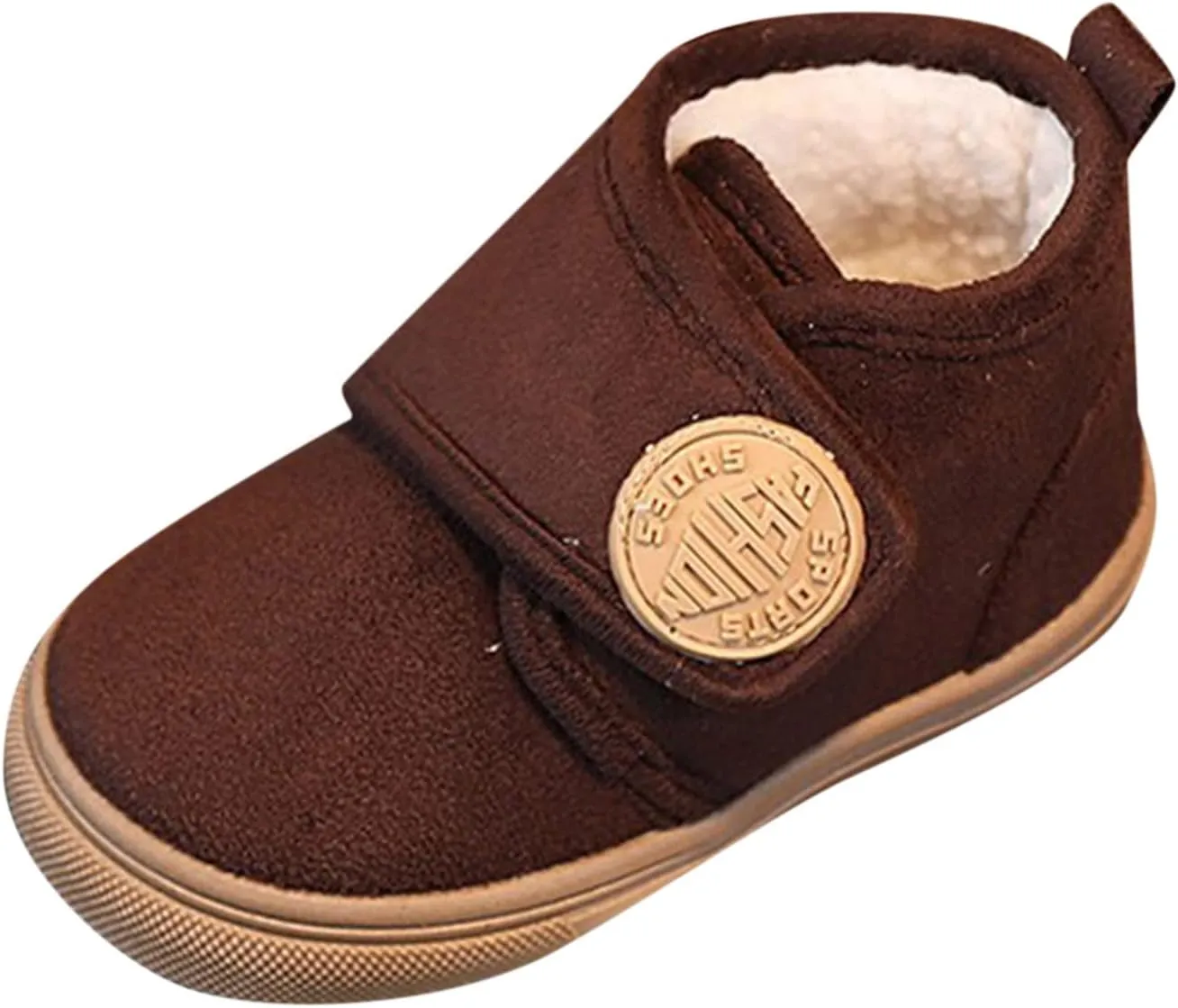 Fashion Winter Children Boots Boys and Girls Flat Bottoms Non Slip Solid Color Plush Warm Hook Loop Girls Size 1 Shoes