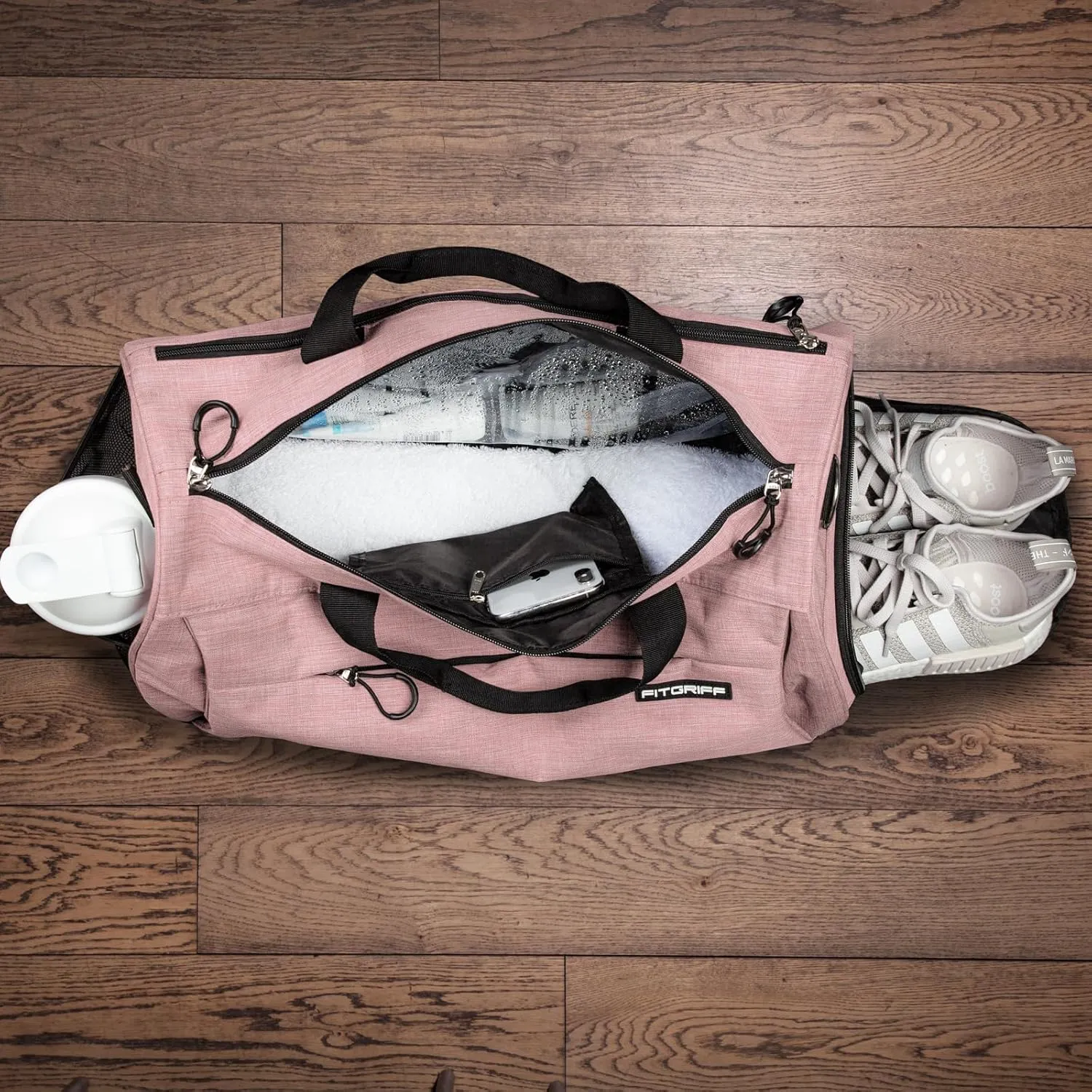 Fitgriff Gym Bag for Men & Women with Shoe & Wet Compartment - Duffle Bag for Travel, Sports, Fitness & Workout