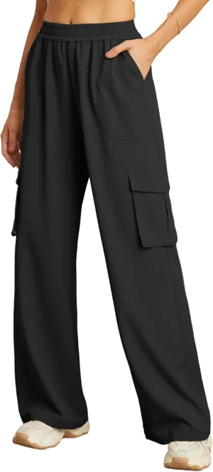 GRECERELLE Cargo Pants Women High Waisted Casual Wide Leg Womens Cargo Pants Baggy Y2K Cargos Pants with Pockets