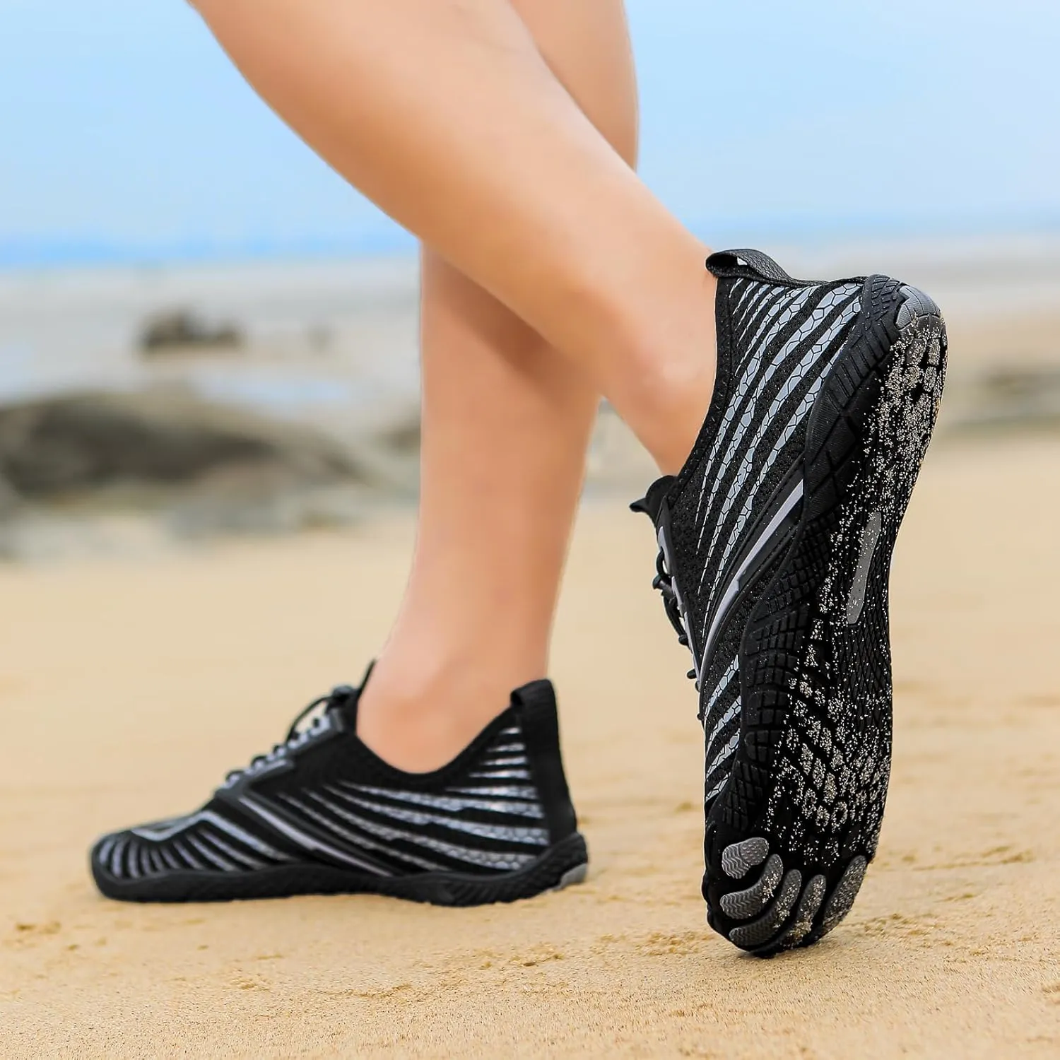 Hike Barefoot Footwear Shoes Unisex Non-Slip Healthy Wide Toe Box Zero Drop Water Shoes Breathable Soft Comfy Trail Footwear Quick Dry Beach Walking Athletic Sneakers