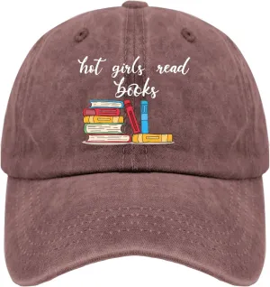 Hot Girls Read Books Hat Womens Retro Book Lover Trucker Hat Mens Ball Caps with Design for Engineers