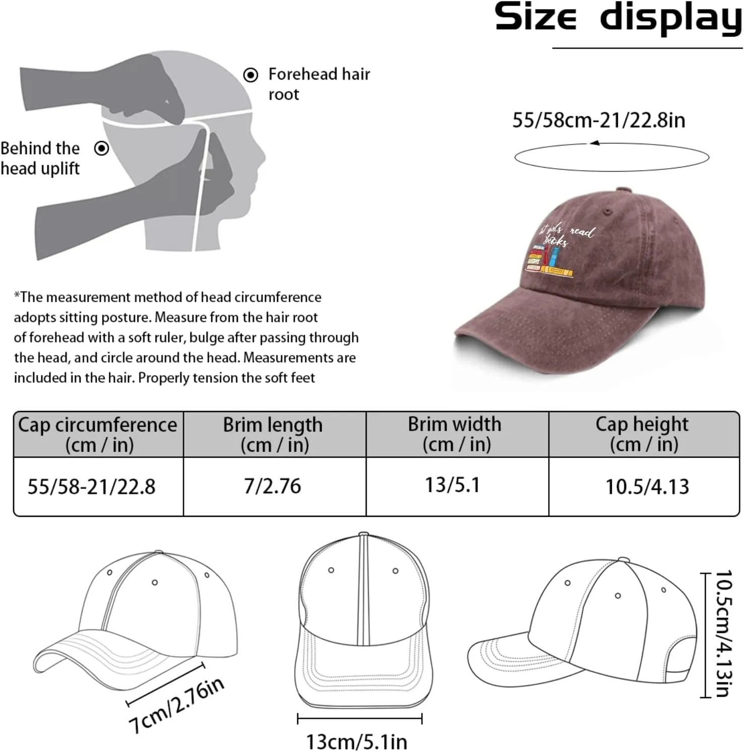 Hot Girls Read Books Hat Womens Retro Book Lover Trucker Hat Mens Ball Caps with Design for Engineers