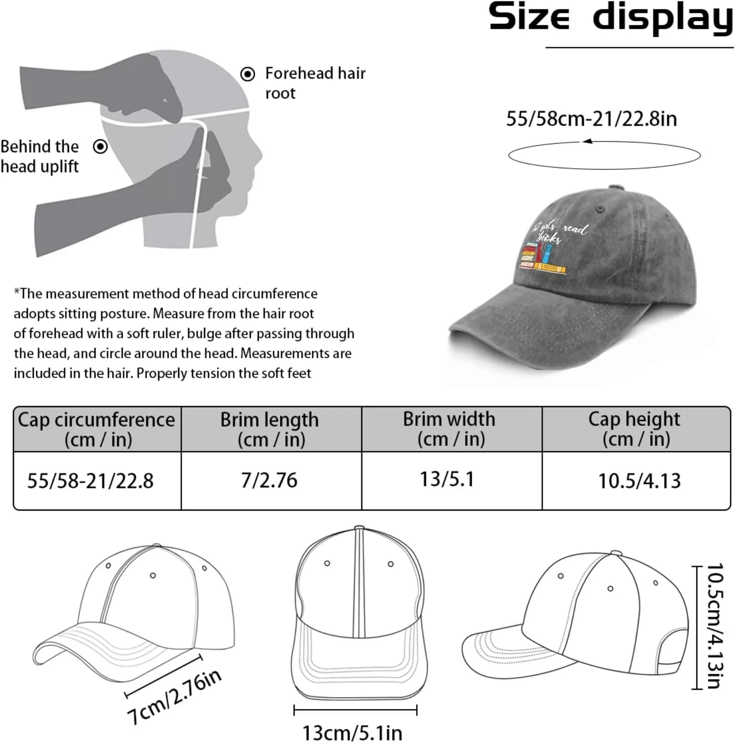 Hot Girls Read Books Hat Womens Retro Book Lover Trucker Hat Mens Ball Caps with Design for Engineers