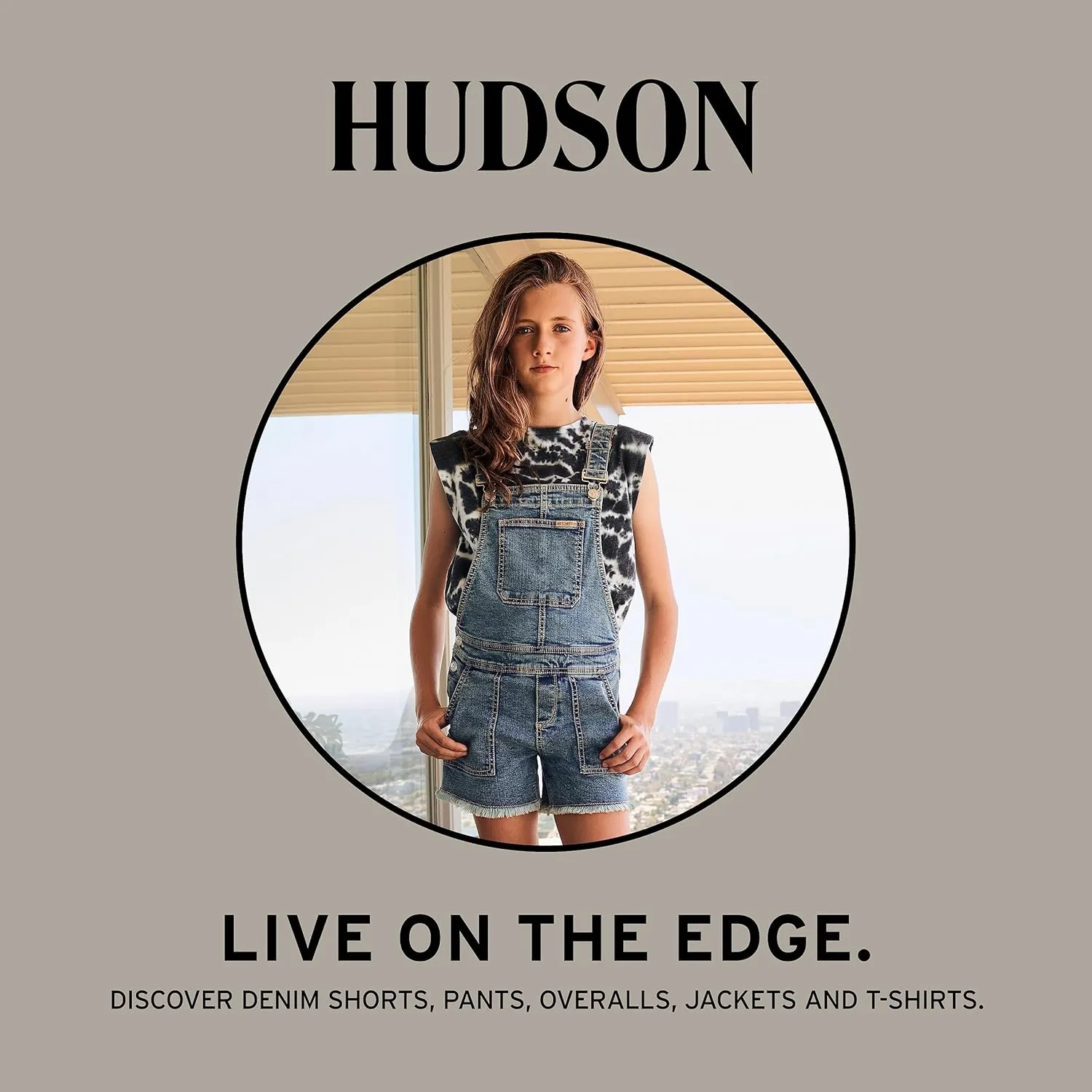 HUDSON Girls' Full-Length Stretch Denim Pants & Jeggings, Skinny Fit, High Rise Waist