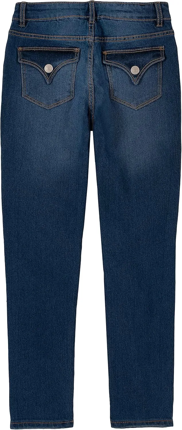 HUDSON Girls' Full-Length Stretch Denim Pants & Jeggings, Skinny Fit, High Rise Waist