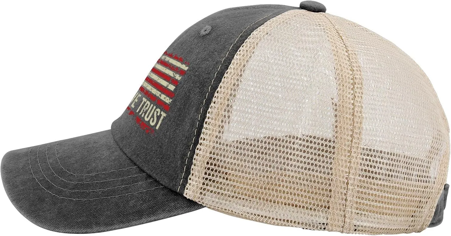 in god we Trust hat for Women Fashion Trucker hat for Women Trucker hat Cycling Cap with Design for