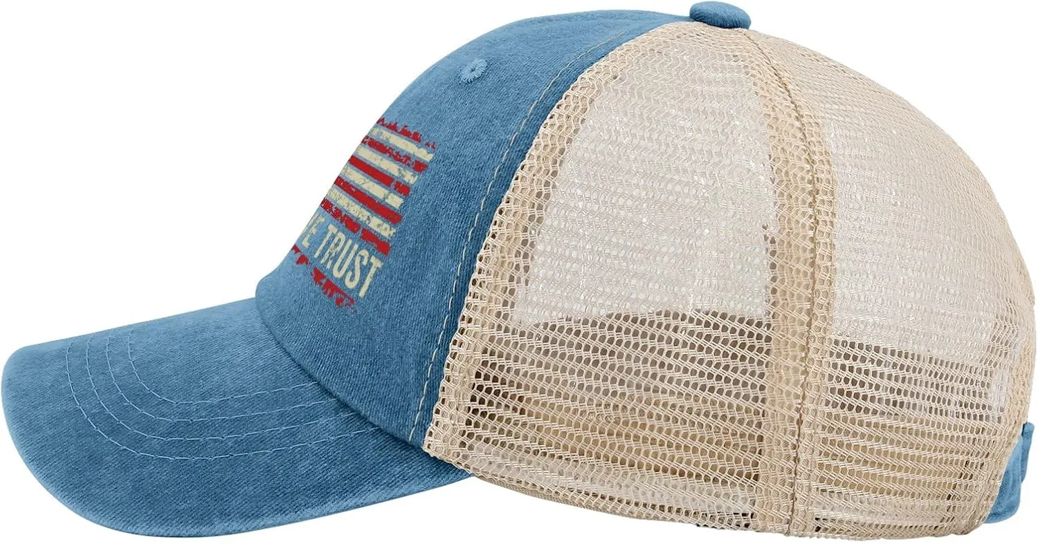 in god we Trust hat for Women Fashion Trucker hat for Women Trucker hat Cycling Cap with Design for
