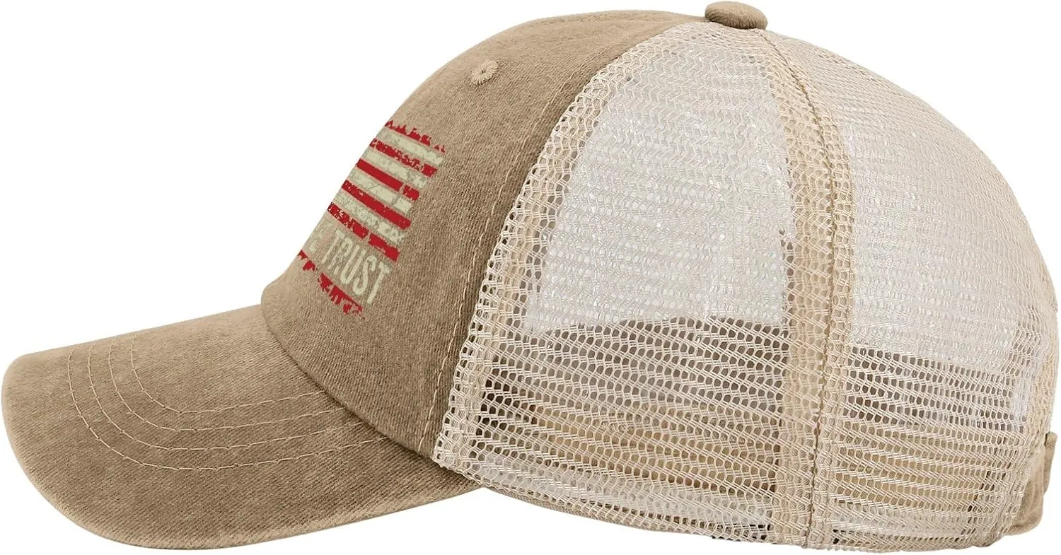 in god we Trust hat for Women Fashion Trucker hat for Women Trucker hat Cycling Cap with Design for
