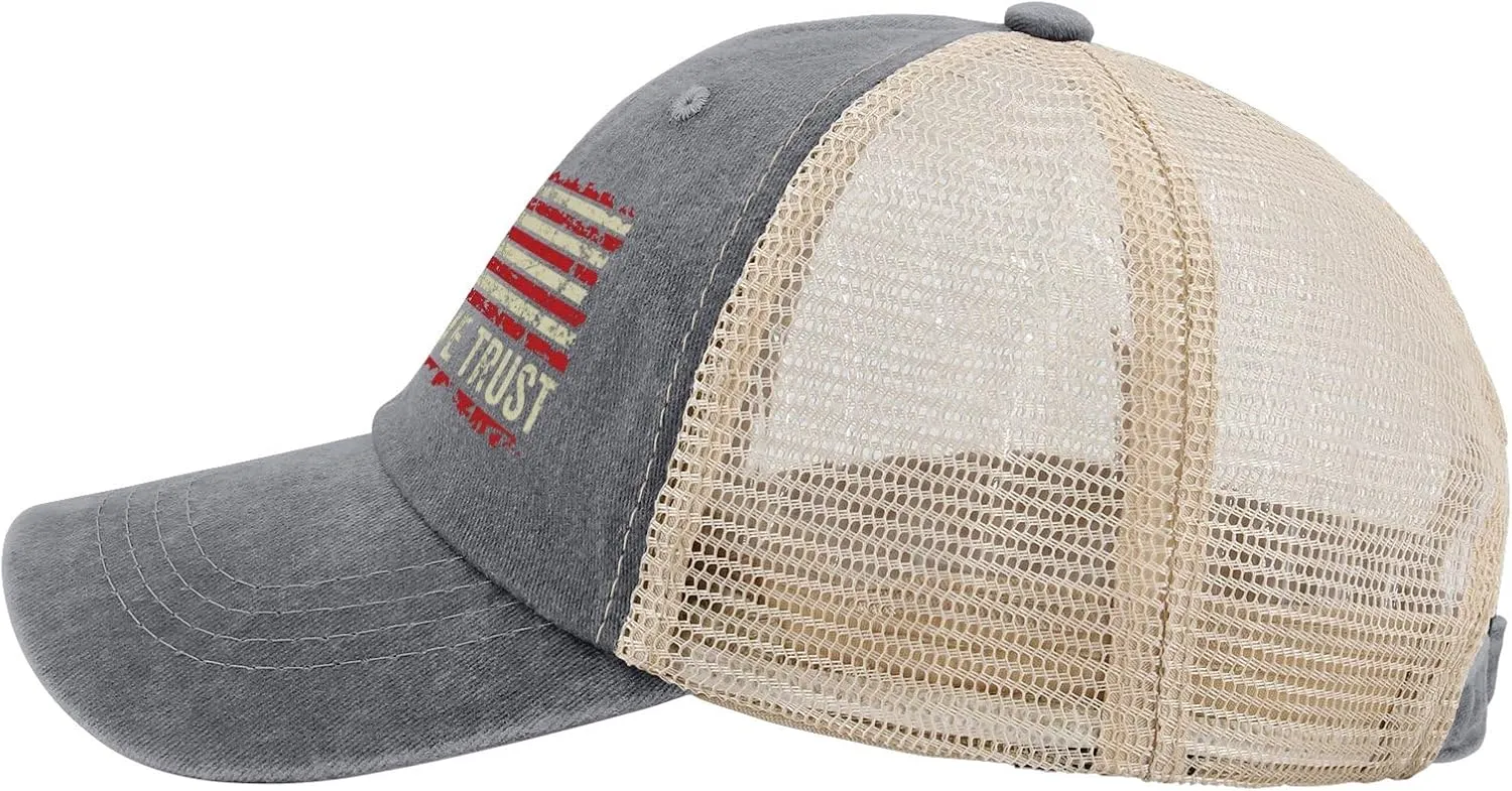 in god we Trust hat for Women Fashion Trucker hat for Women Trucker hat Cycling Cap with Design for