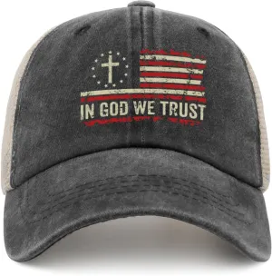 in god we Trust hat for Women Fashion Trucker hat for Women Trucker hat Cycling Cap with Design for